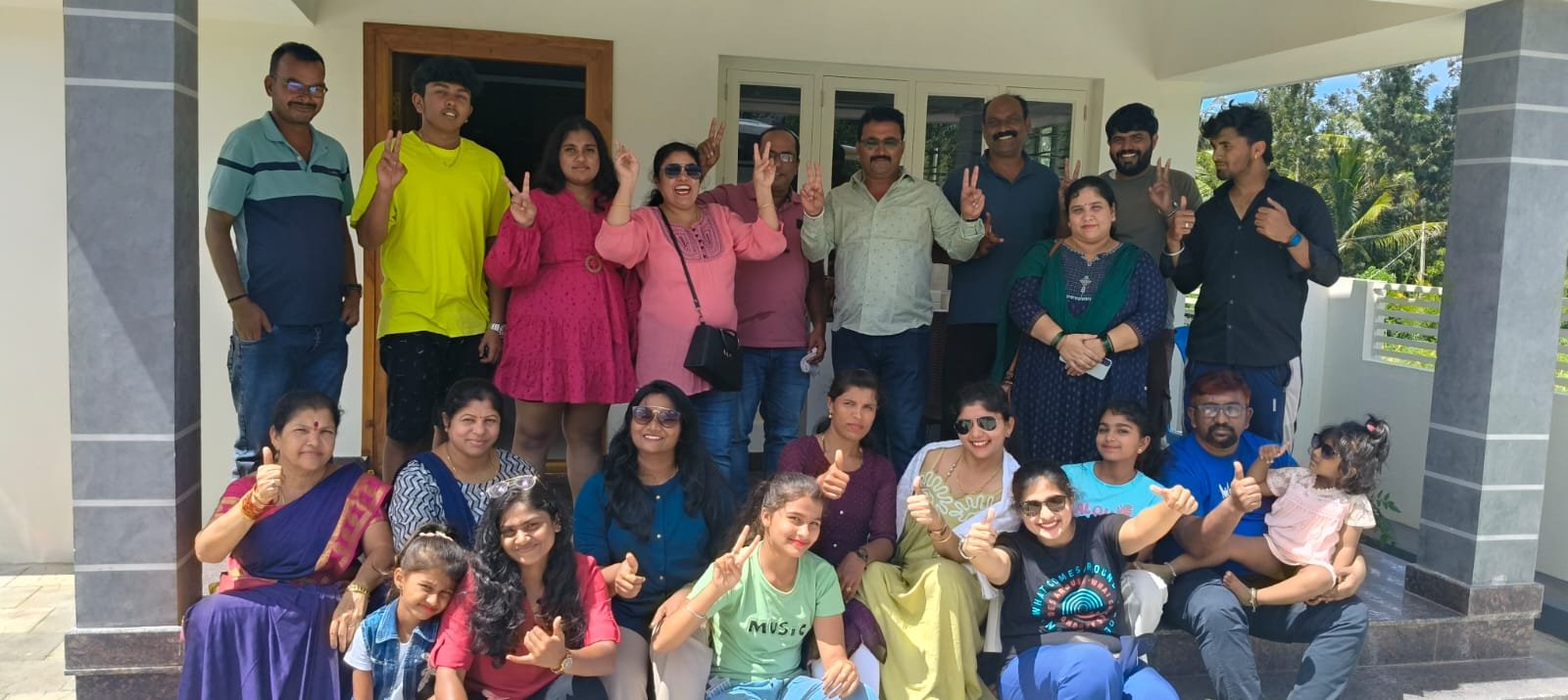 Family group at Surabi Coorg Homestay